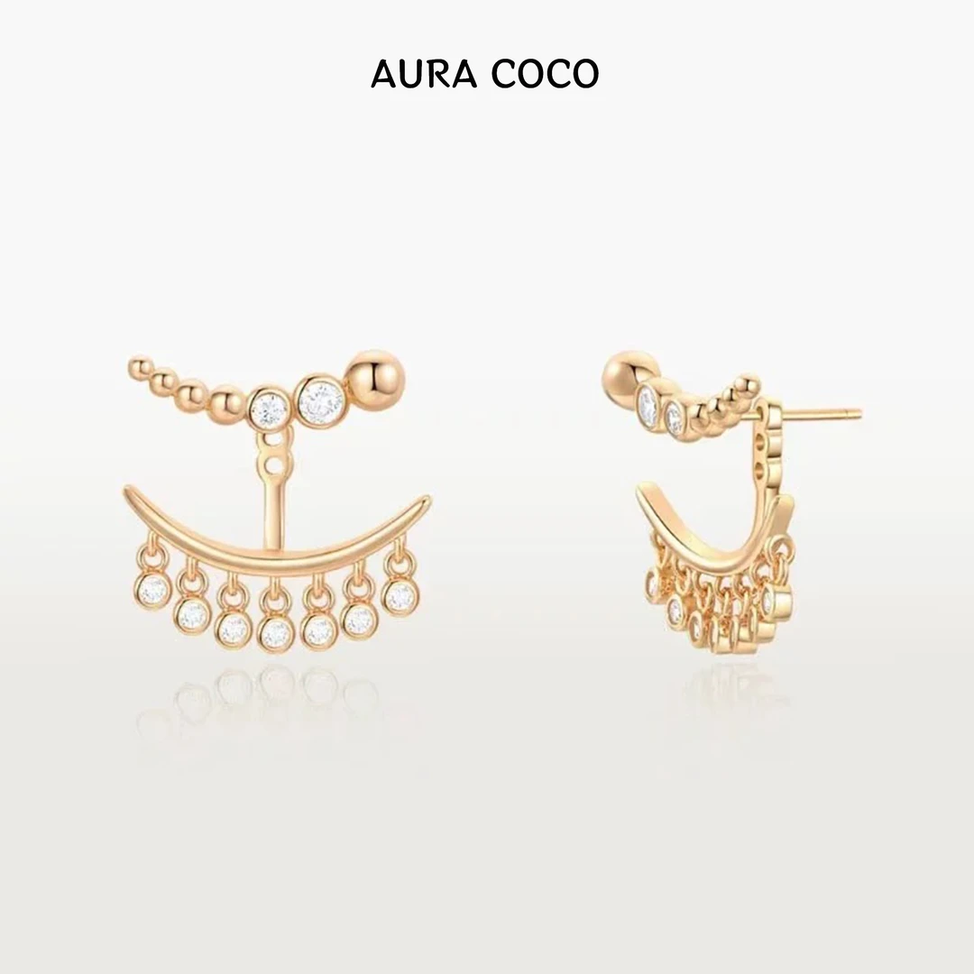 COCO高定【金韵珠光】时尚甜美轻奢设计感精致耳饰C6901