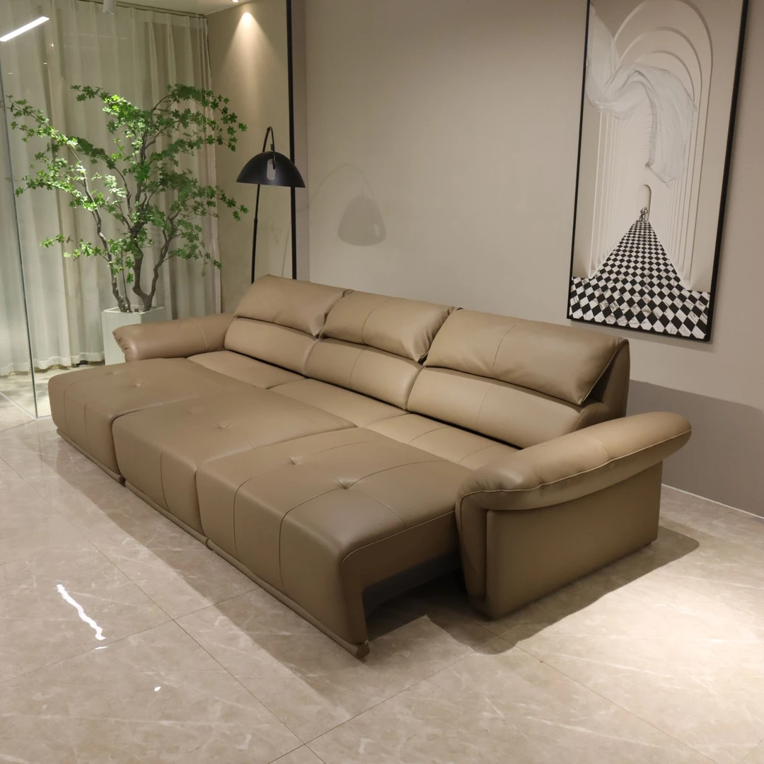 佛山家具溯源意式真皮多功能电动沙发床智能简约沙发网红款