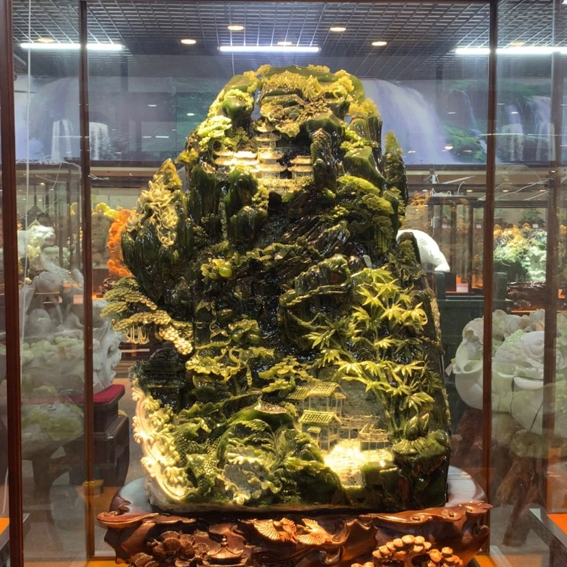 【闪购商品】未镶嵌蛇纹石玉摆件覆膜