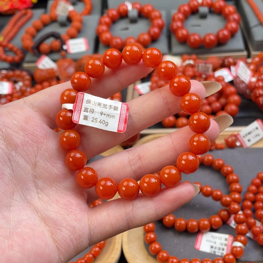 南红玛瑙9+mm单圈未镶嵌