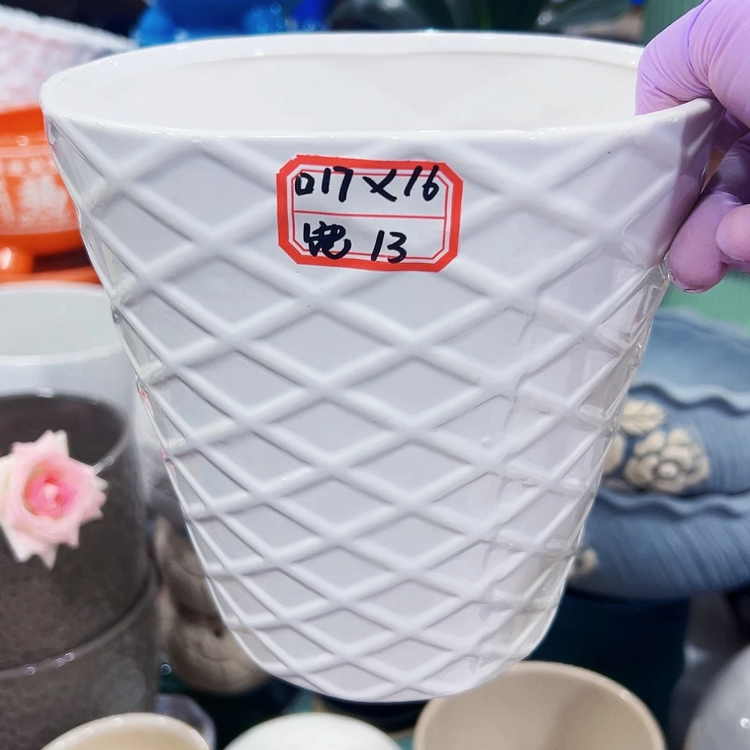 外贸尾单陶瓷花盆凑单10米包邮