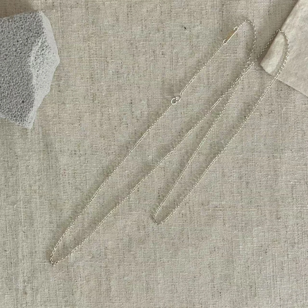 链子925银 JUJU长款百搭毛衣素链 气质时尚简约