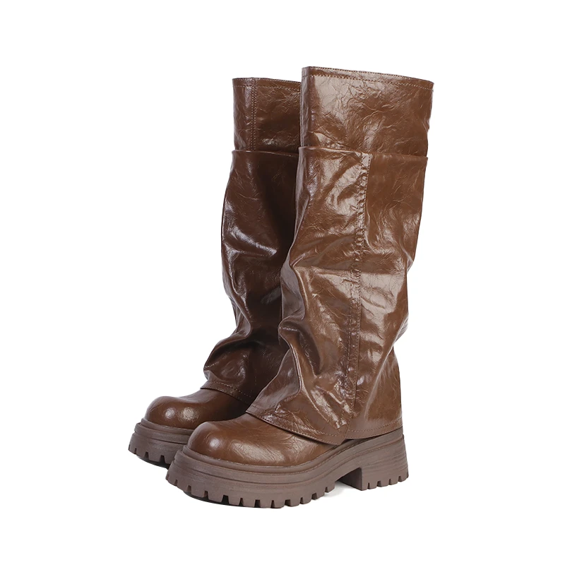 SY6538【品牌撤柜清仓】14寸长靴棕色38