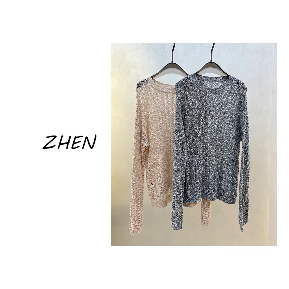 【ZHEN】 81665 2025新款时尚气质休闲百搭毛衣上衣女