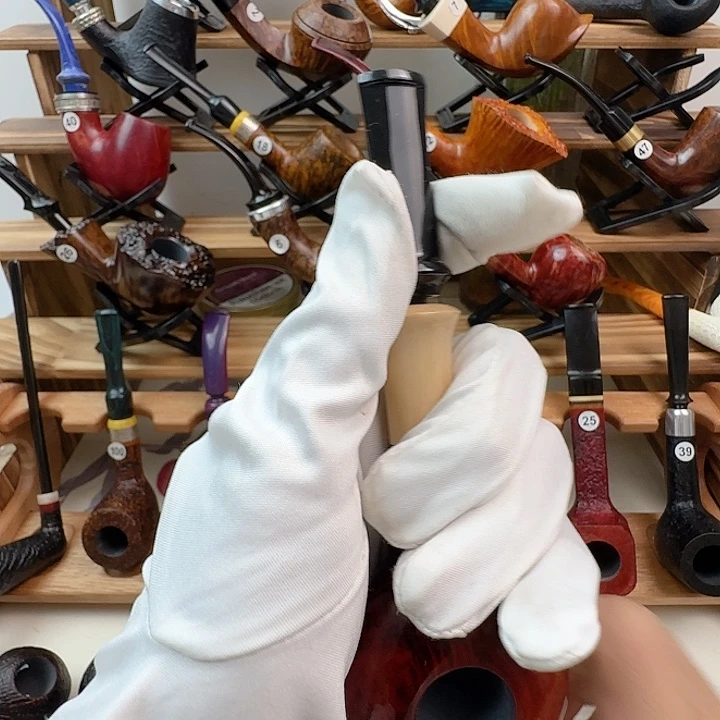 石楠木双腰线牛头烟斗