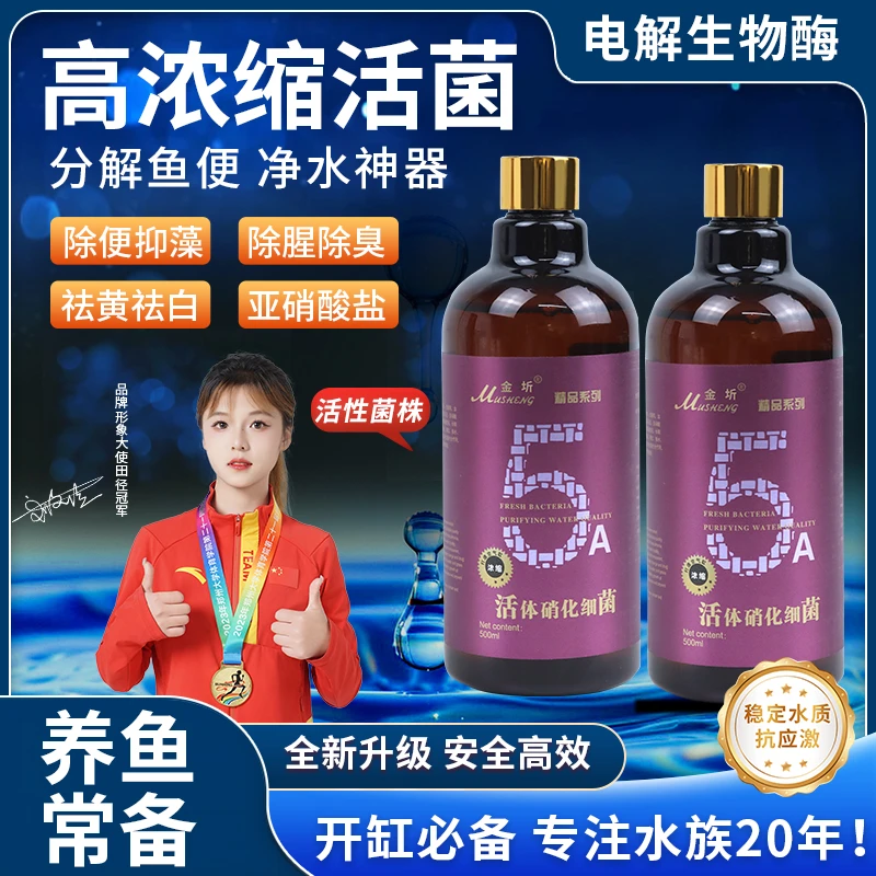 活菌除腥臭降解氨氮电解生物酶净水剂分解鱼便水浑浊祛黄水发酵菌