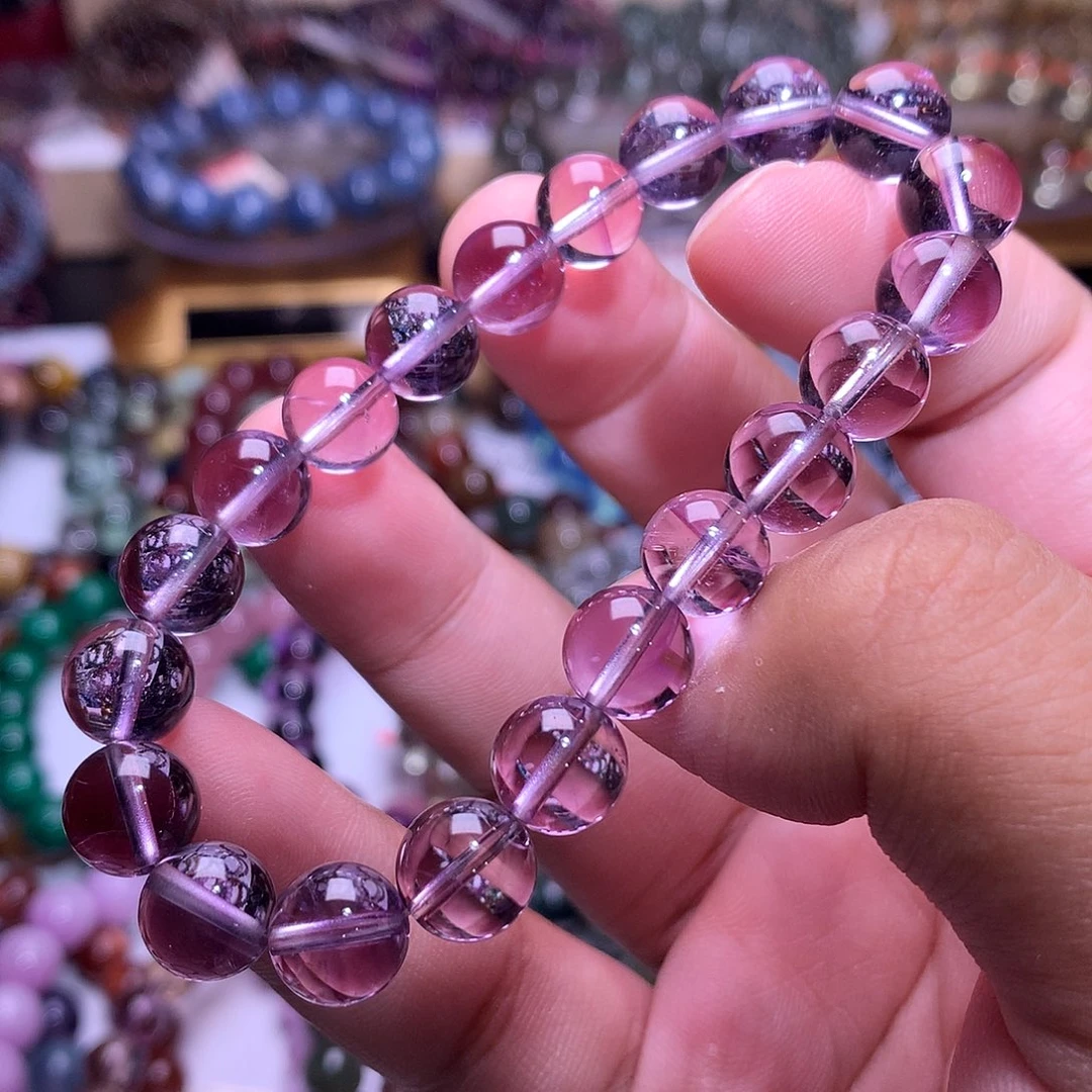 水晶手链未镶嵌玻利维亚紫水晶9mm