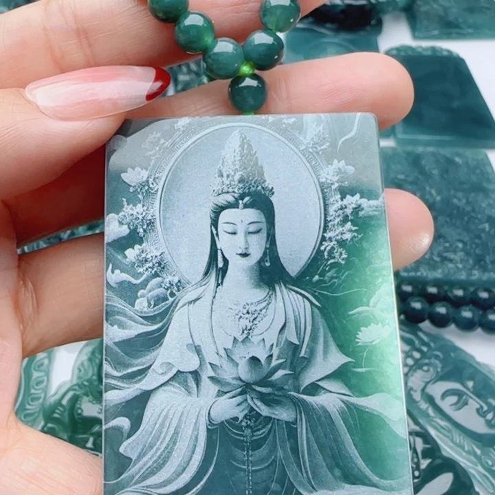 翡翠未镶嵌颈饰多样性发货天然A货翡翠