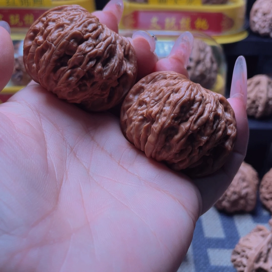 龙***世核桃44正磨文玩核桃