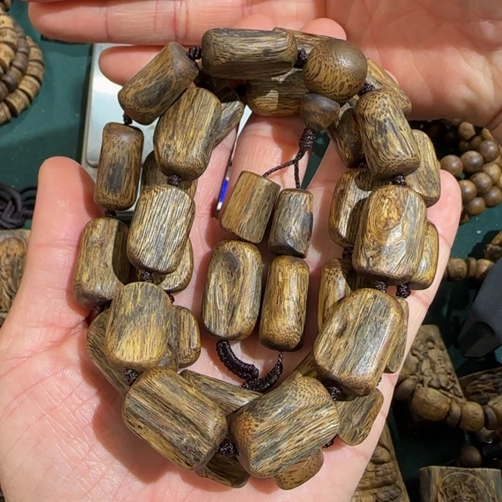 沉香手串张勺子随形多圈项链54克➕高货