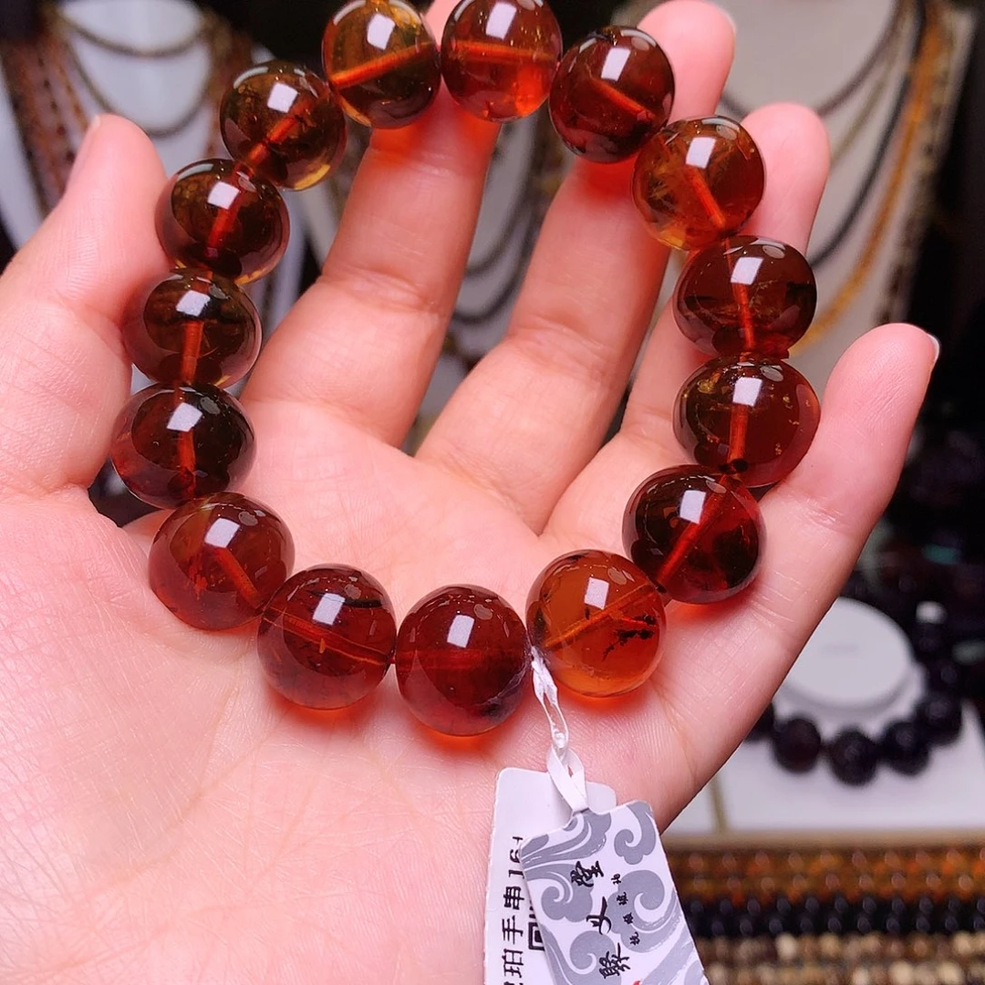 未镶嵌琥珀裸石16/老料金珀偏血珀底色