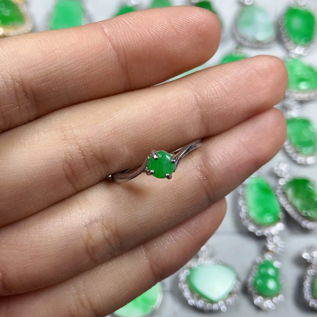 未镶嵌戒指翡翠蛋面