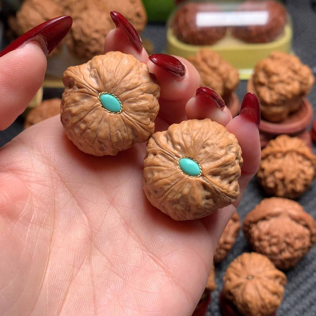 喜***获文玩核桃把件31乾坤元宝