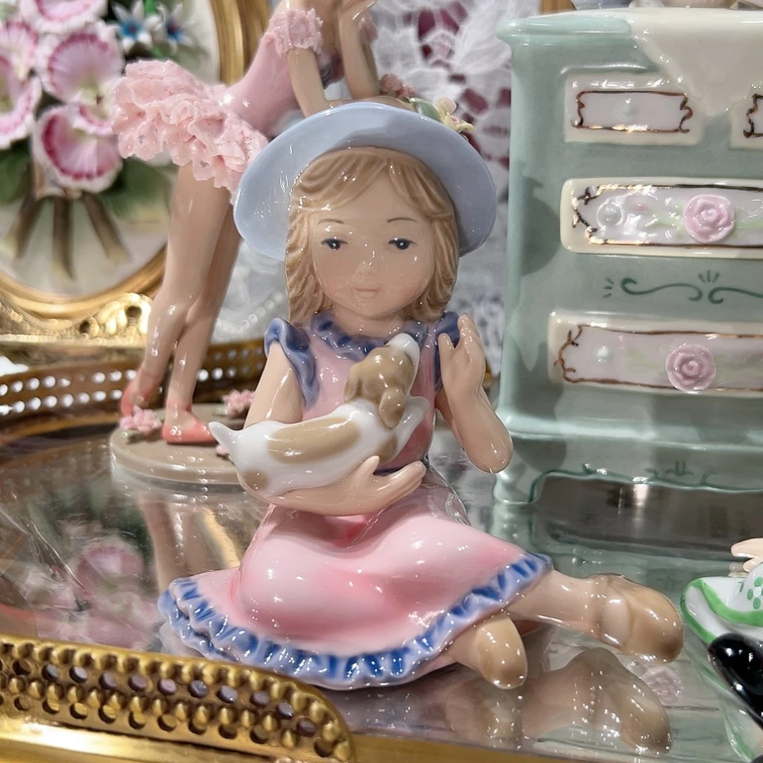 陶瓷Cosmos抱狗女孩0163