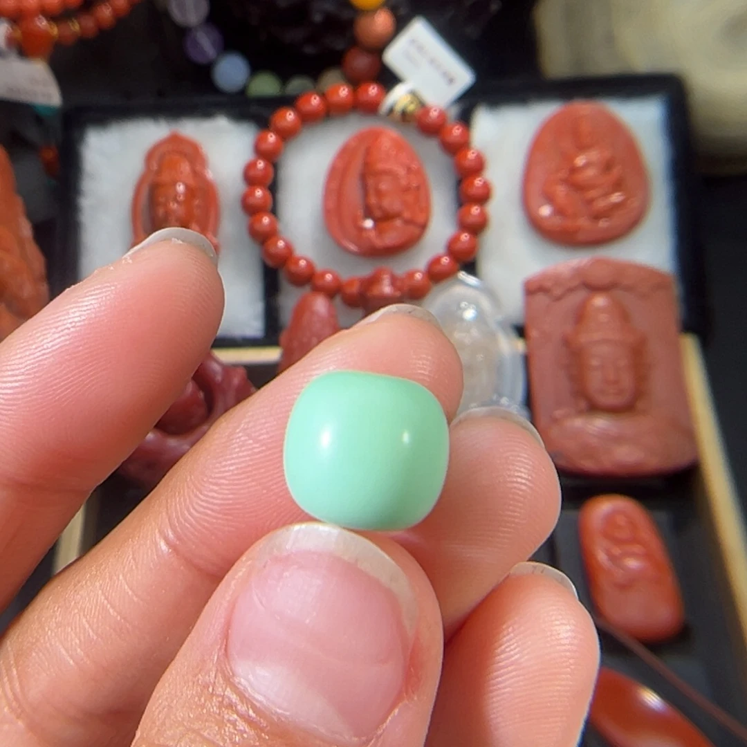 石英质玉（黄龙玉）未镶嵌缅黄绿瓷老型珠11.1不退不换