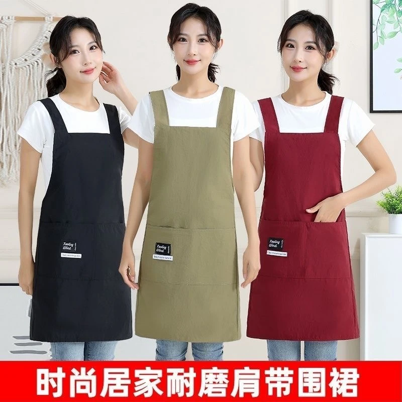 防水围裙厨房专用女款爆款2025新款防油背带围腰男餐饮上班工作服