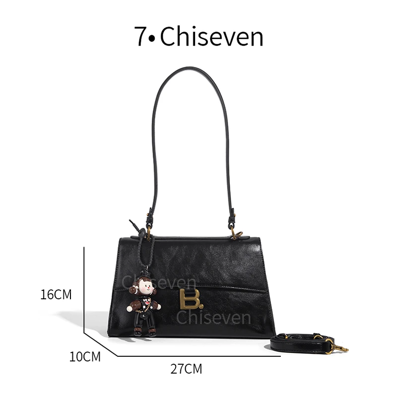 【77定制】QYX-9689-1-黑色-轻奢时尚简约百搭女士新款单肩斜跨包