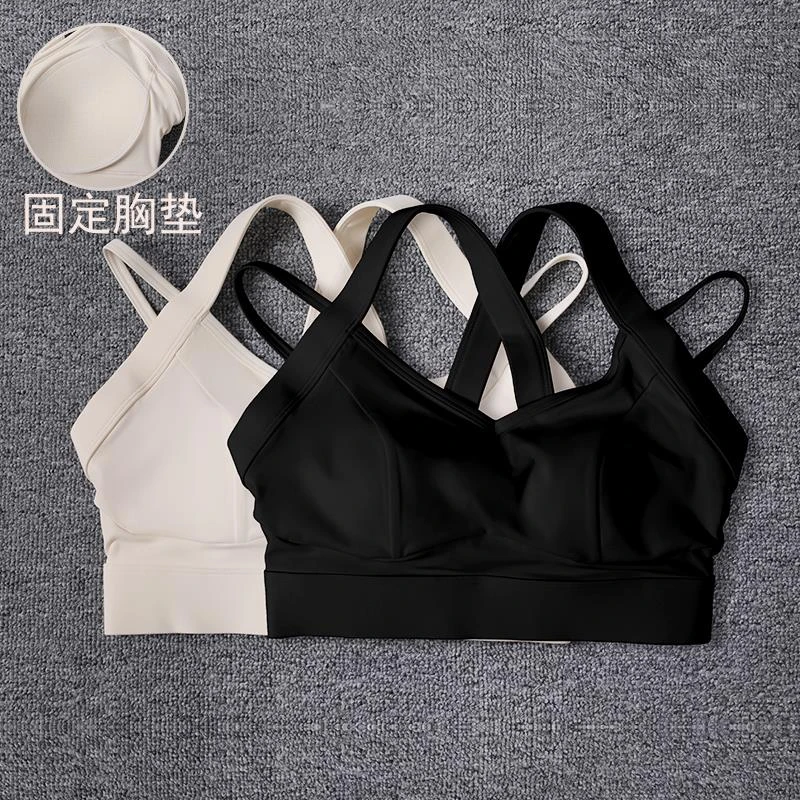 高强度速干运动内衣女聚拢防震背心式专业美背瑜伽服健身文胸bra