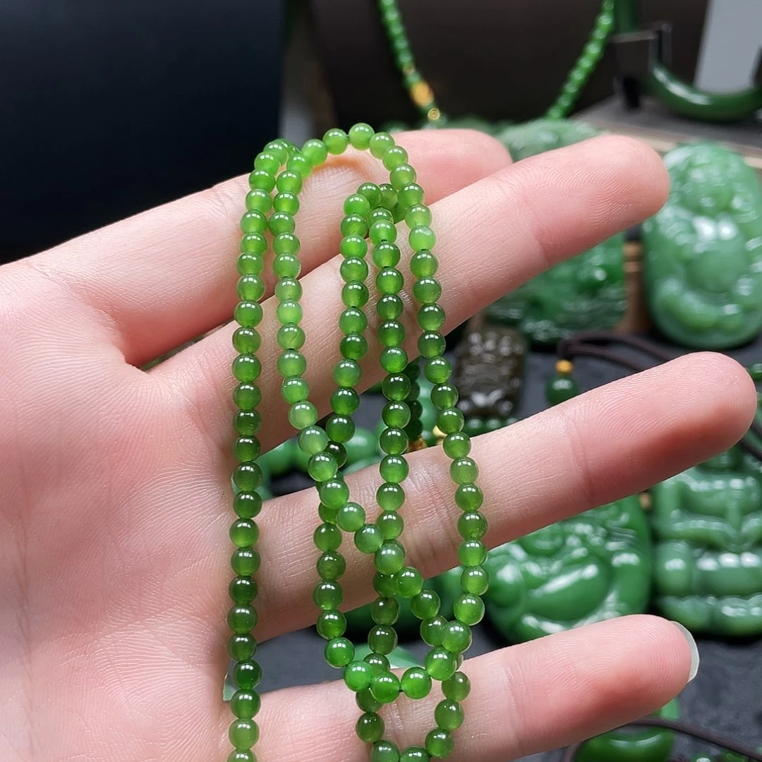 和田玉（碧玉）项链未镶嵌无*