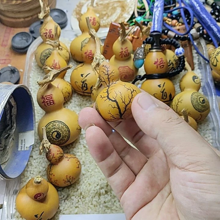 扇子天然葫芦电击葫芦激光雕刻葫芦