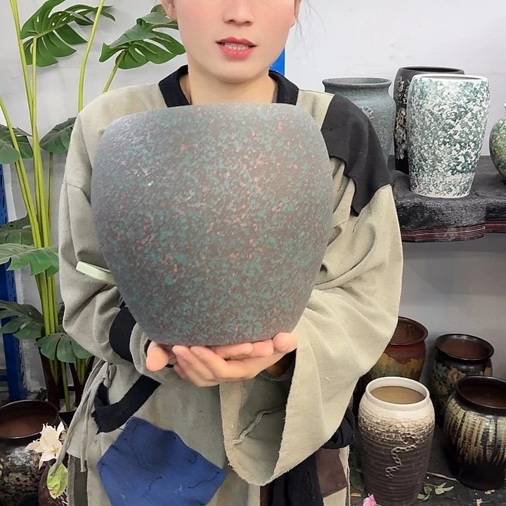 19×23 -粗陶花盆有孔-买买买