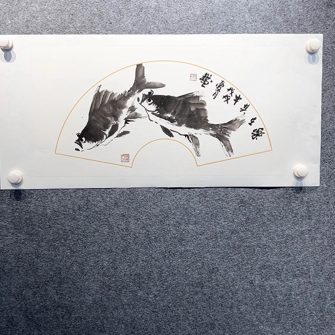 塔***！国画纯手绘画心原创