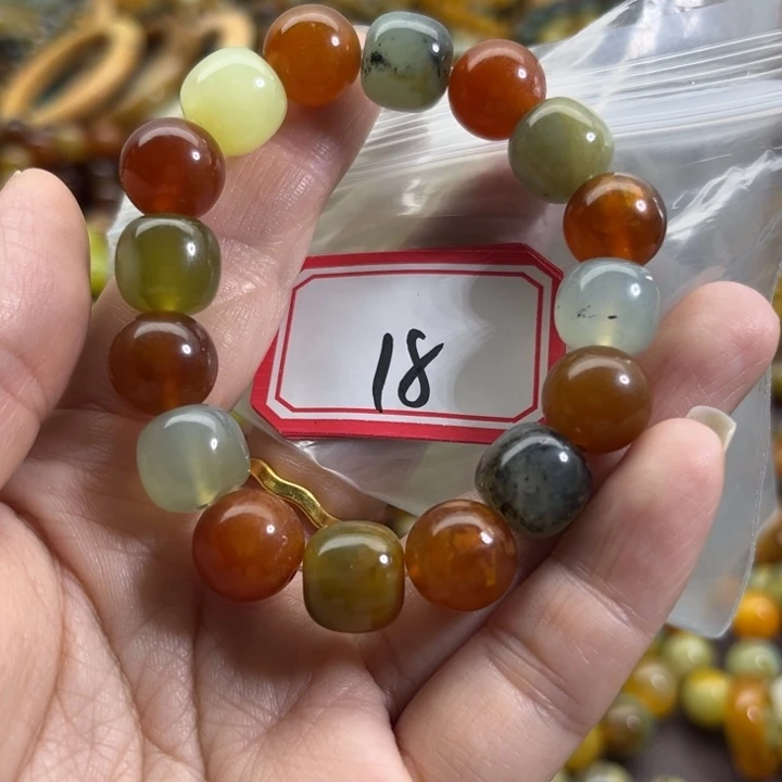 未镶嵌蛇纹石玉手链