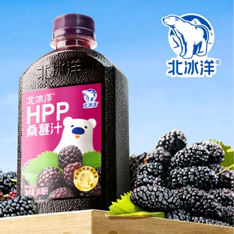 北冰洋HPP桑葚汁0添加果汁饮料100%鲜榨桑葚果汁