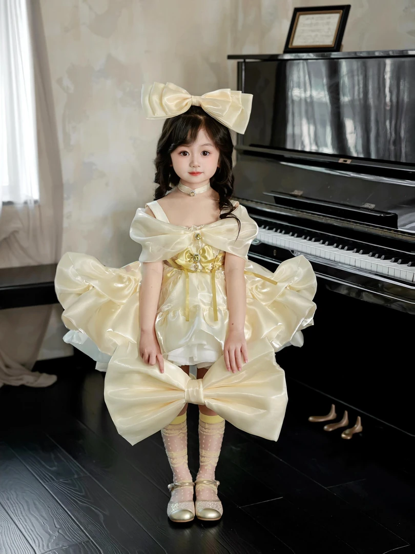 女童公主裙洛丽塔高端生日礼服裙蓬蓬2025新款儿童演出花童高定