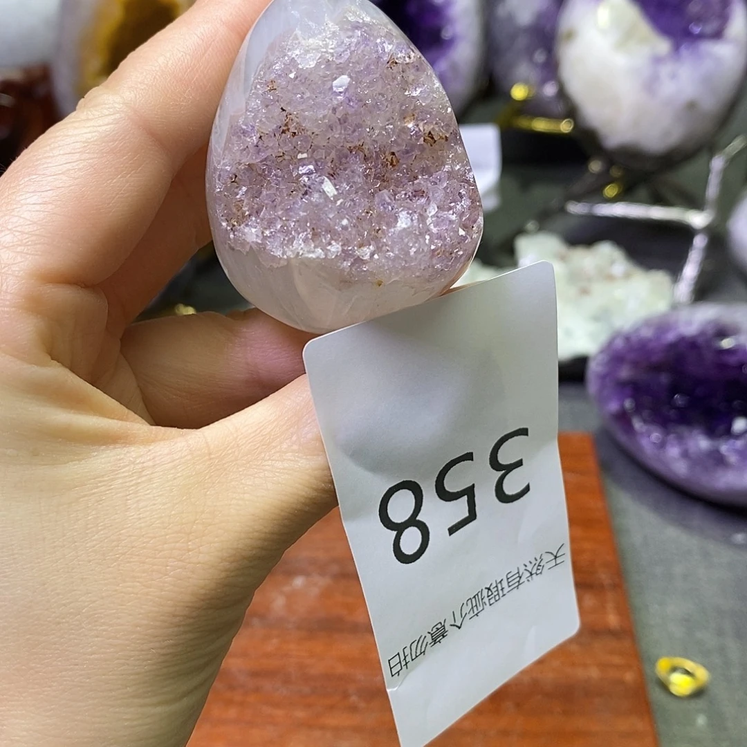 未镶嵌紫晶珠宝半成品