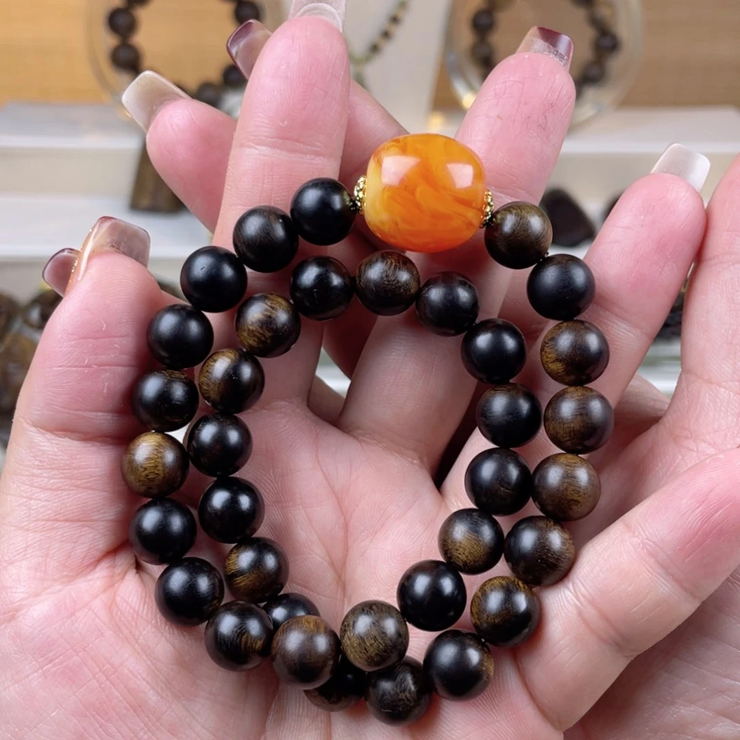 沉香手串皮*王越南芽庄白奇楠