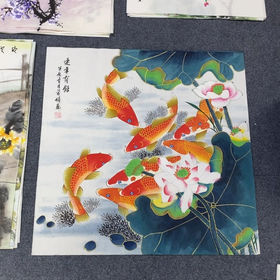 国画68✖️68金线九鱼画画画画画画