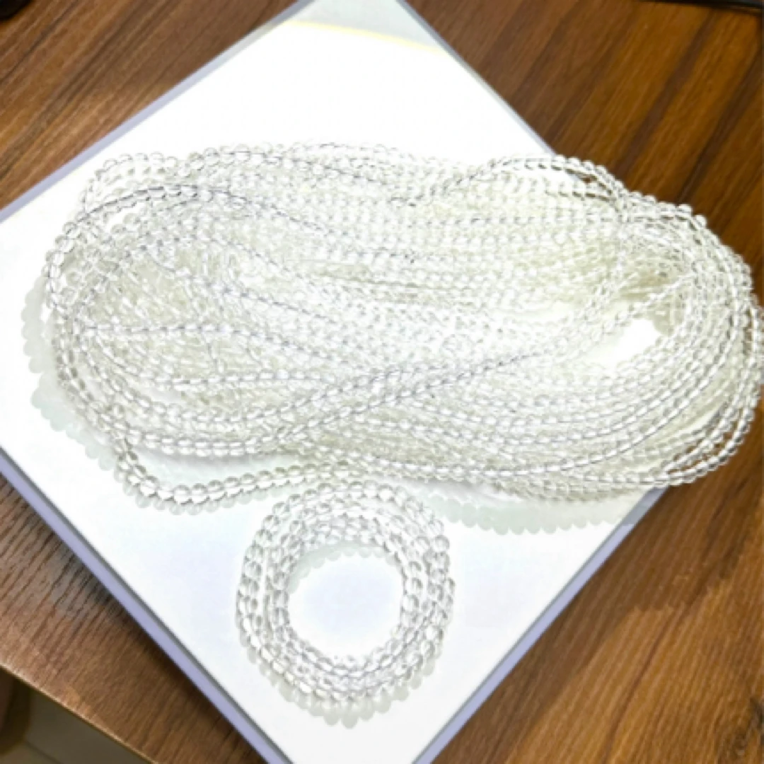 白水多圈手链项链配珠配件隔珠福利款6mm