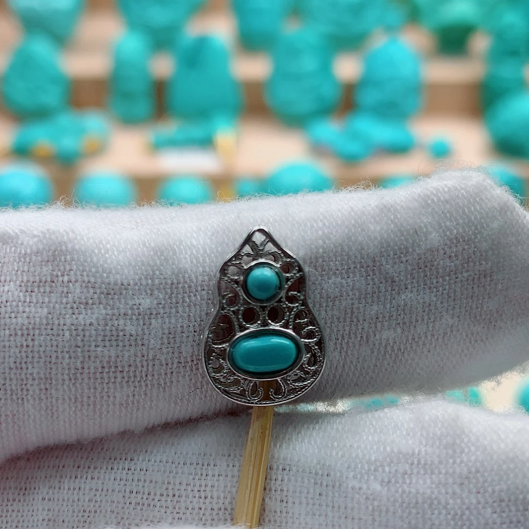 绿松石银S925镶嵌配饰