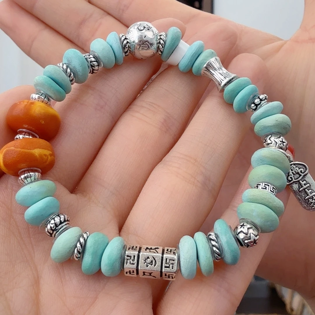 绿松石银S925镶嵌珠宝奇石