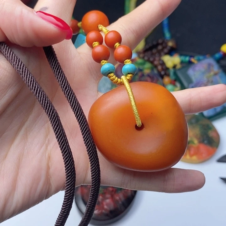 蜜蜡颈饰未镶嵌191套装