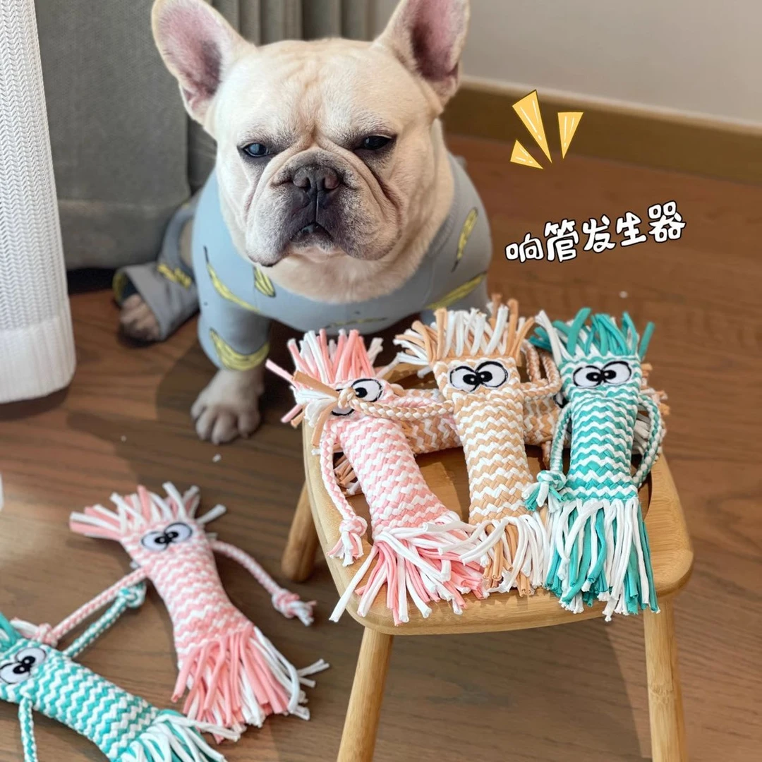狗狗发声耐咬绳结玩具磨牙解闷宠物用品适合大小型犬