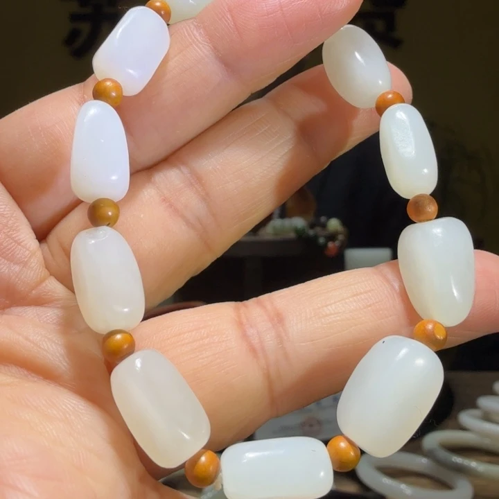 和田玉未镶嵌手链