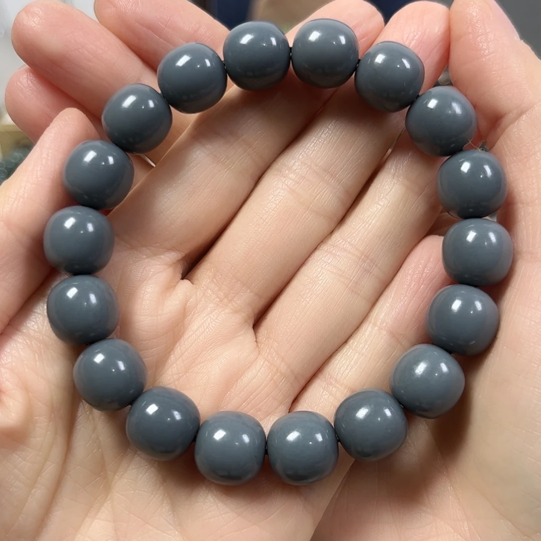 和田玉未镶嵌手串卡12老形珠珠宝级货头