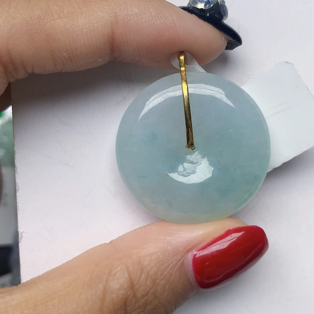 翡翠银S925镶嵌颈饰天然翡翠