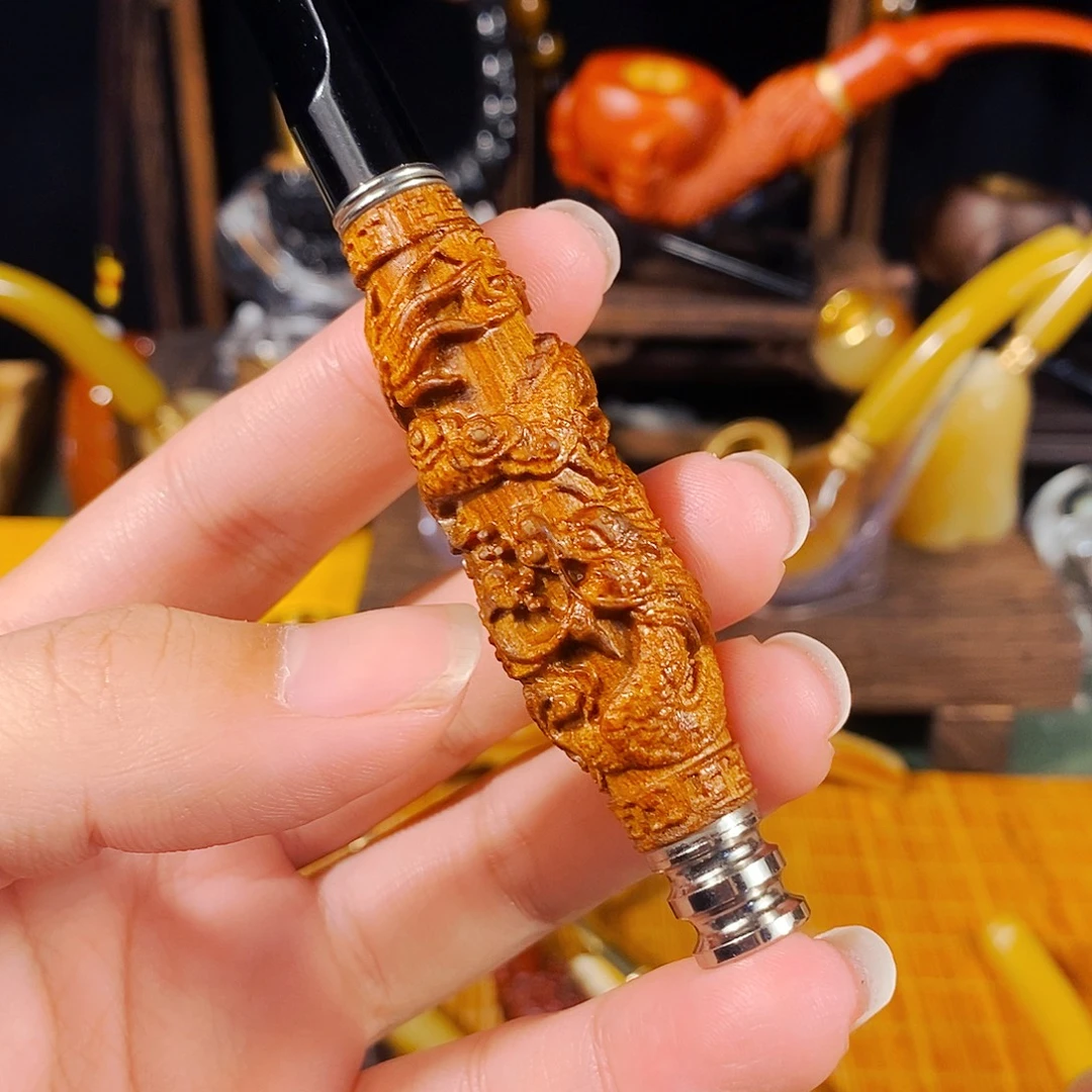 高端定制金丝楠烟嘴