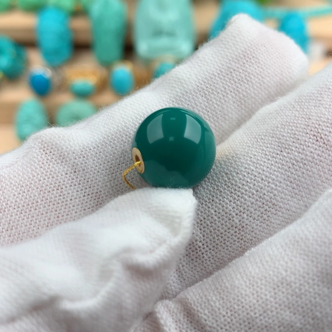 绿松石配饰12.518K金镶嵌