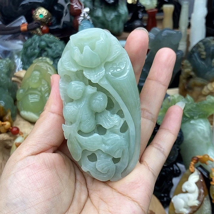 岫玉未镶嵌手链卡18