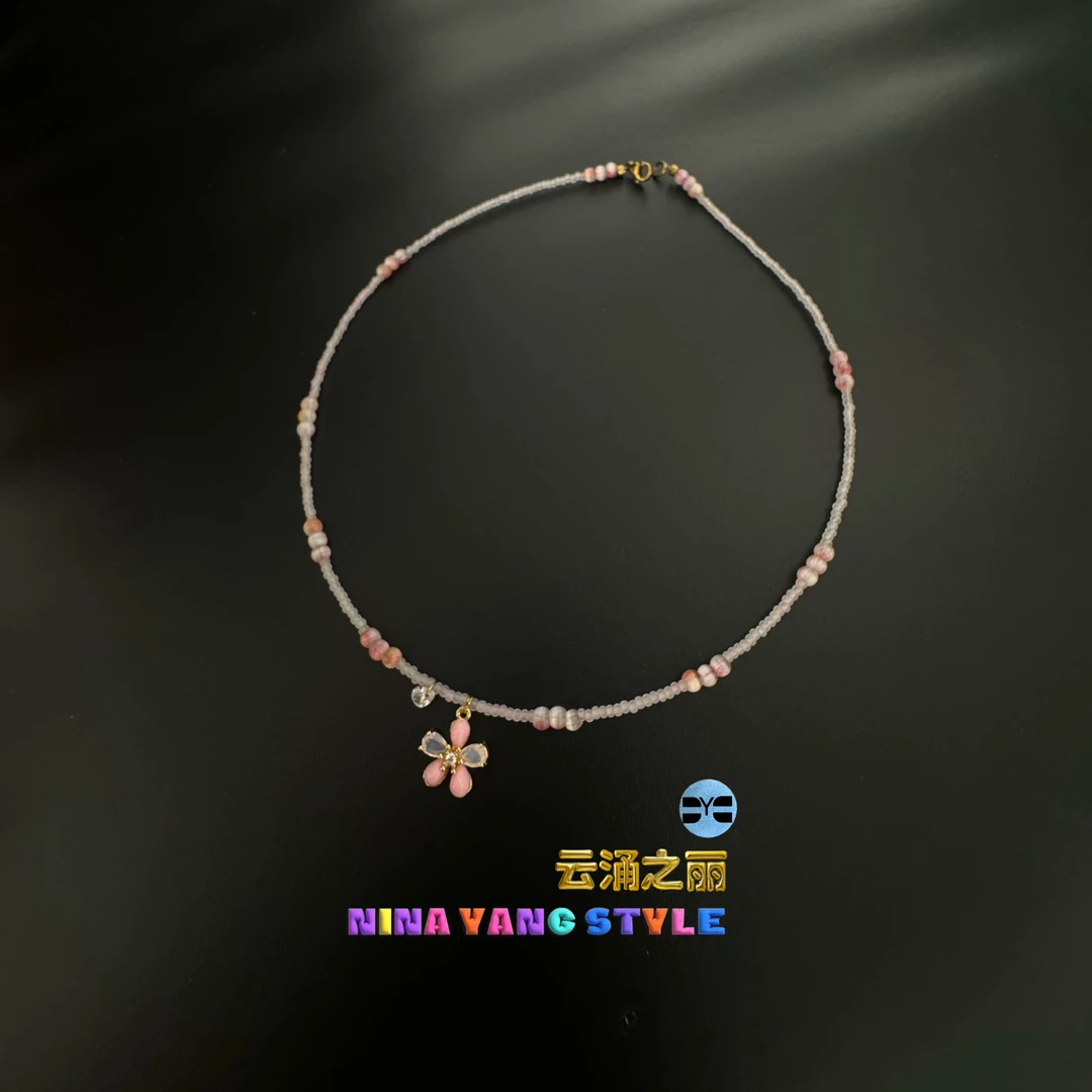 雲涌之丽 钛钢仿水晶项链 【赛库拉】ZLN0918甜美锁骨链颈链饰品