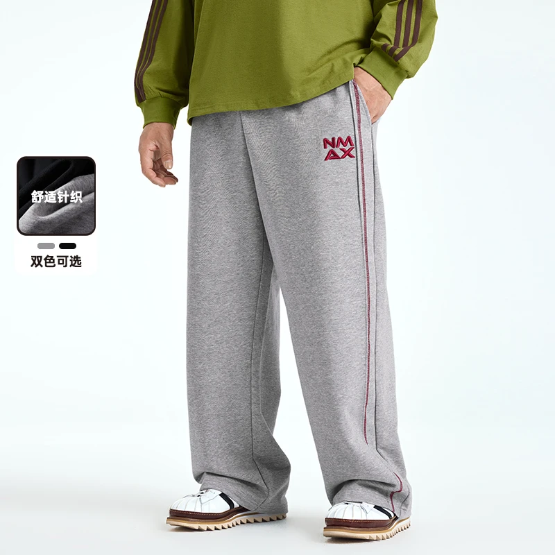 NMAX大码潮牌男装25年春季280G针织工装卫裤字母刺绣休闲裤FNR003