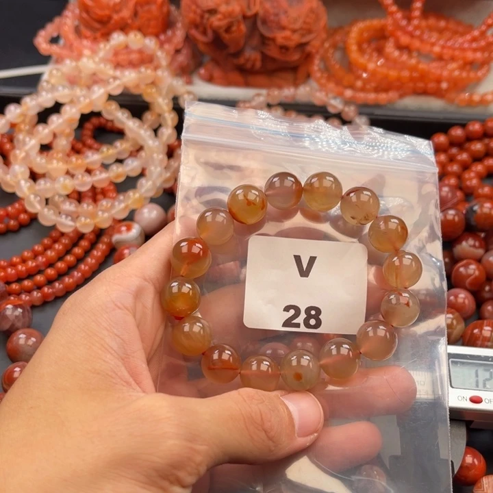 南红玛瑙未镶嵌多样性发货默认微瑕称重12mm