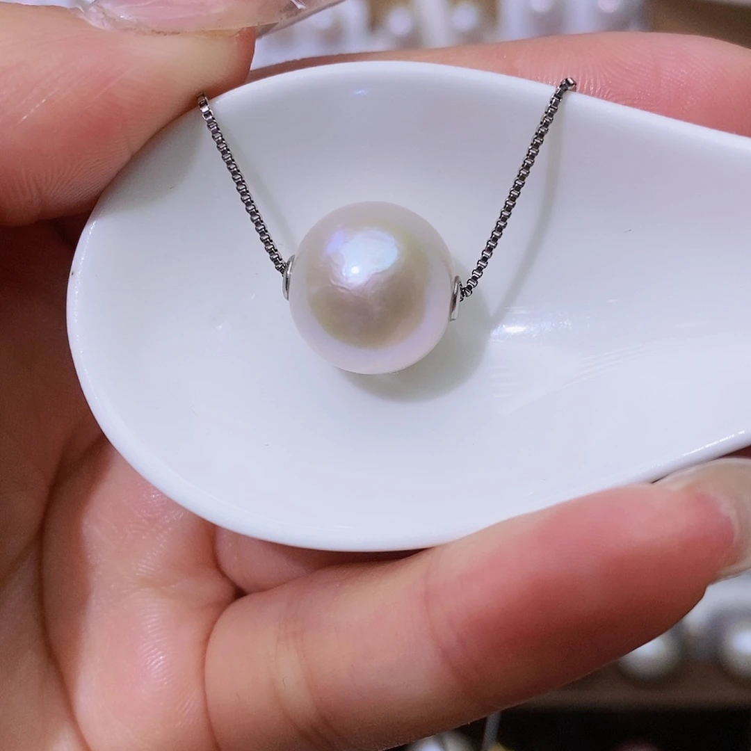 淡水珍珠颈饰银S925镶嵌
