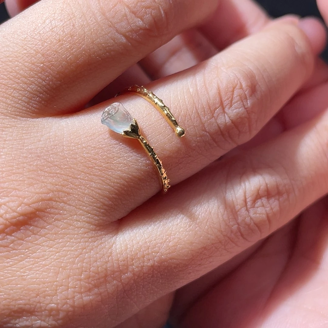 吊坠(不含链)18K金镶嵌翡翠