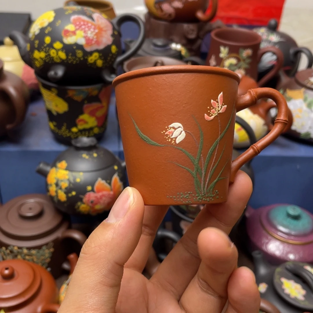 茶杯红泥紫砂主人杯80cc