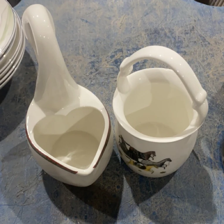 景德镇餐具【微瑕尾货】爱马仕天鹅+花篮1套装